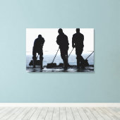 Zeilen vegen de hangar uit canvas afdruk (Insitu (Houten vloer))