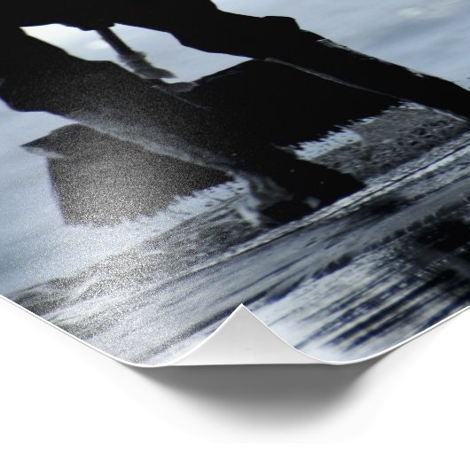 Zeilen vegen de hangar uit foto afdruk (Hoek)