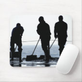 Zeilen vegen de hangar uit muismat (Met muis)