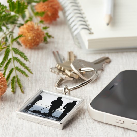 Zeilen vegen de hangar uit sleutelhanger (Zijkant)