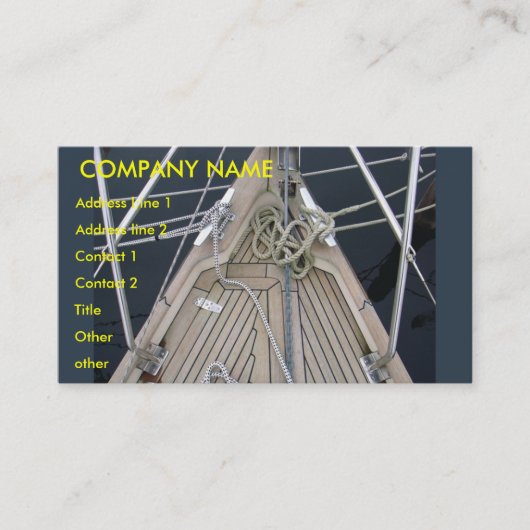 Zeilen Visitekaartje (Voorkant)