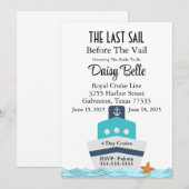 Zeilen voor de sluier uitnodiging (Voorkant / Achterkant)