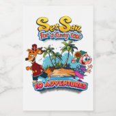 Zeilen voor een Funny Tale avontureneiland Voedselcontainer Etiket (Enkel label)