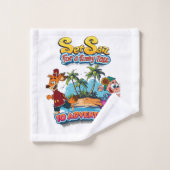 Zeilen voor een Funny Tale eiland Badhanddoeken Bad Handdoek (Wasdoekje)