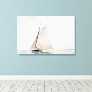 Zeilen voor Gloucester Winslow Homer Canvas Afdruk