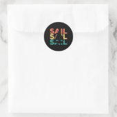 Zeilen voor zeilers Schippers Ronde Sticker (Tas)