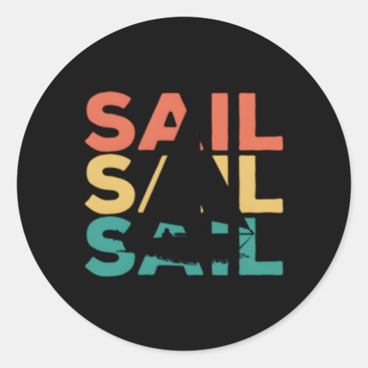 Zeilen voor zeilers Schippers Ronde Sticker (Voorkant)