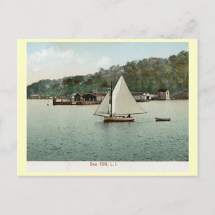 Zeilen, Zee Cliff, Long Island, NY 1907  Briefkaart