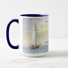 Zeilen Zee Ocean Boat Coast Retirement Coffee Mok