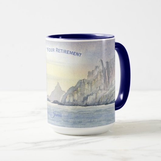 Zeilen Zee Ocean Boat Coast Retirement Coffee Mok (Voorkant rechts)