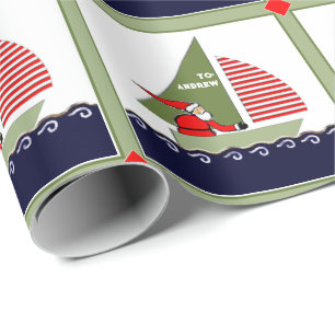Zeilen Zeilboot Kerstvakantie Cadeaupapier