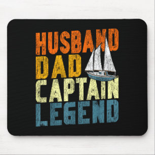 Zeilen zeilboot retro vintage echtgenoot vader kap muismat
