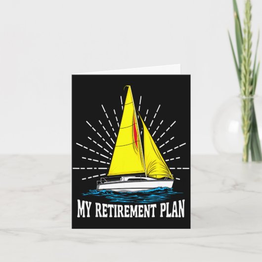 Zeilen zeilboot vader mijn pensioenplan kaart (Voorkant)