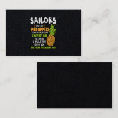 Zeilen zijn als ananassen. visitekaartje (Voorkant / Achterkant)