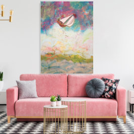 Zeilend hoge Zeeen Canvas Afdruk