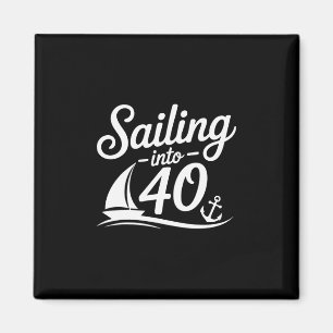 Zeilend naar 40 nautische verjaardagscruise 40ste magneet