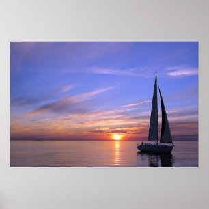 Zeilend noordoost 36 x 24 Poster
