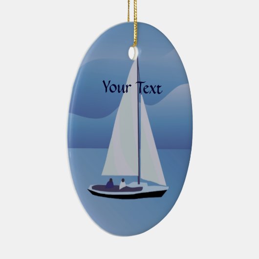 Zeilend Ornament voor zeilboot Oval (Rechts)