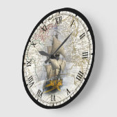 Zeilend schip  ~ 1789 Eastern Hemisphere Map ~   Grote Klok (Hoek)