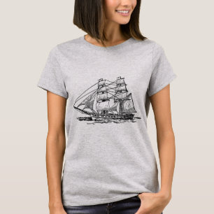 Zeilend schip (Brig) T-shirt