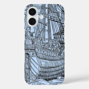 Zeilend schip Galleon Nautical iPhone 16 Hoesje
