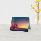 Zeilend schip naar de zon kaart (Gele Bloem)