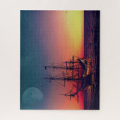 Zeilend schip naar de zon legpuzzel (Verticaal)