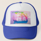 Zeilend schip op Dawn Trucker Hat Pet (Voorkant)