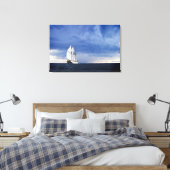 Zeilend schip op het Oostzeegebied Canvas Afdruk (Insitu (Slaapkamer))