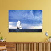 Zeilend schip op het Oostzeegebied Canvas Afdruk (Insitu (Woonkamer))