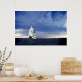 Zeilend schip op het Oostzeegebied Poster (Keuken)