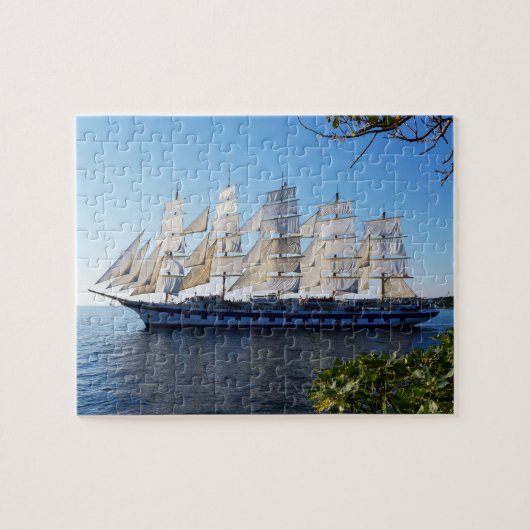 Zeilend schip op Zee Jigzaag Puzzle Legpuzzel (Horizontaal)