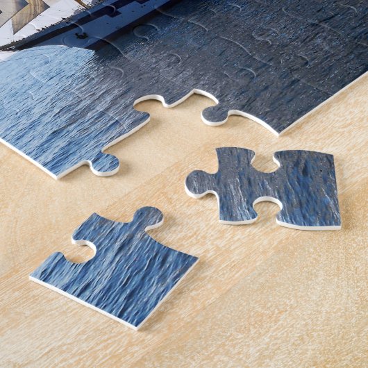 Zeilend schip op Zee Jigzaag Puzzle Legpuzzel (Zijkant)