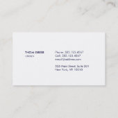 Zeilend schip van kapitein Helm Nautical Supply Visitekaartje (Achterkant)