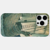 Zeilend schip verankerd in de haven Case-Mate iPhone case (Achterkant (horizontaal))