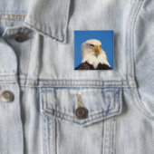 Zeilende Amerikaanse Zeearend Vierkante Button 5,1 Cm (In situ)