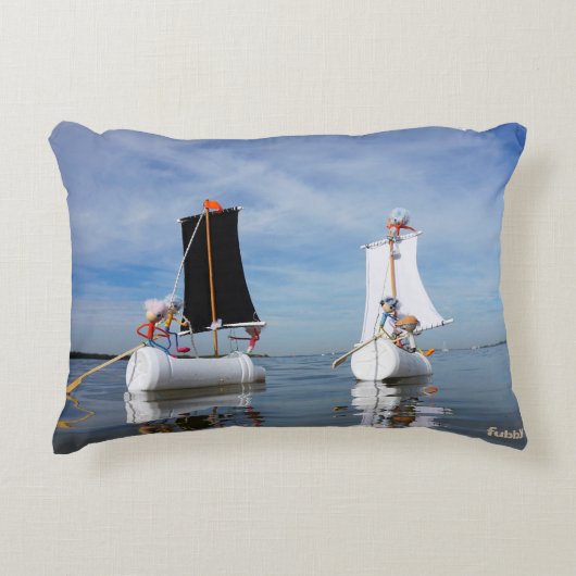 Zeilende Fubby's die op avontuur gaan. Accent Kussen (Voorkant)