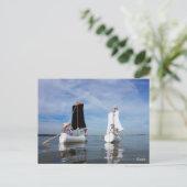 Zeilende Fubby's die op avontuur gaan. Briefkaart (Staand voorkant)