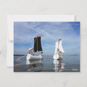 Zeilende Fubby's die op avontuur gaan. Briefkaart