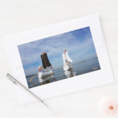 Zeilende Fubby's die op avontuur gaan. Rechthoekige Sticker (Envelop)