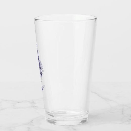 Zeilende gepersonaliseerde bootnaam glas (Links)