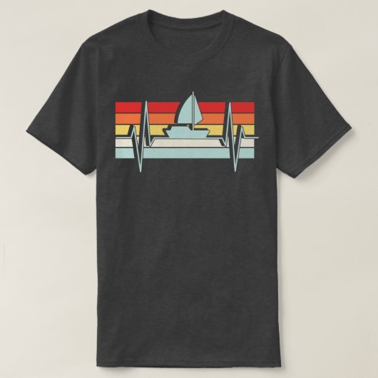Zeilende hartslag Retro 1 T-shirt (Design voorkant)