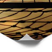 Zeilende jachtmast tegen zonsachtergrond poster (Hoek)