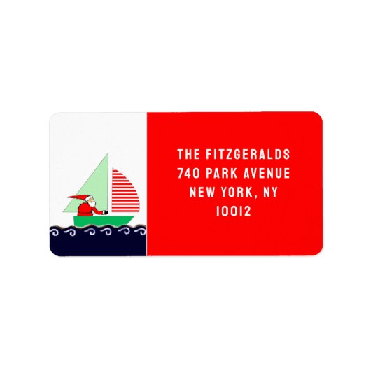 Zeilende Kerst Label (Voorkant)