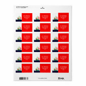 Zeilende Kerst Label (Full Sheet)