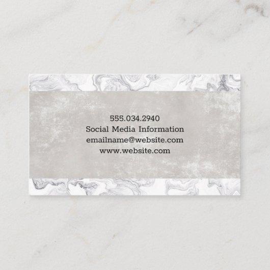 Zeilende luxe marmer | Textuur Visitekaartje (Achterkant)