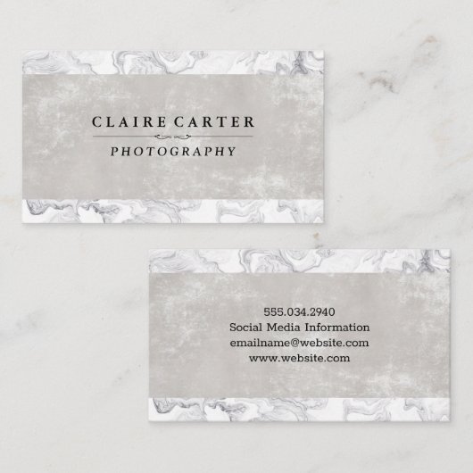Zeilende luxe marmer | Textuur Visitekaartje (Voorkant / Achterkant)