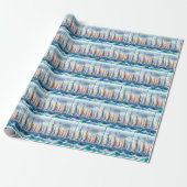 Zeilende Meeuwen Met Zeilboot Regatta Cadeaupapier (Uitgerold)