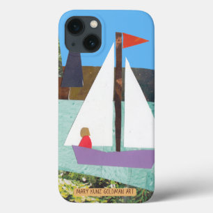 Zeilende nautische hand-geïllustreerde Boho zeilbo Case-Mate iPhone Case