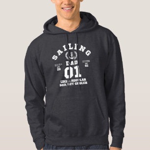 Zeilende Papa Grappige Boot Vaart Gesticht 2001 Hoodie